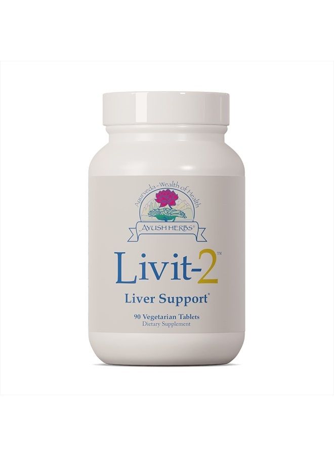 Ayush Herbs Livit-2, Natural Ayurvedic Daily Liver-Support Herbal Supplement, 90 Tablets - Image 1