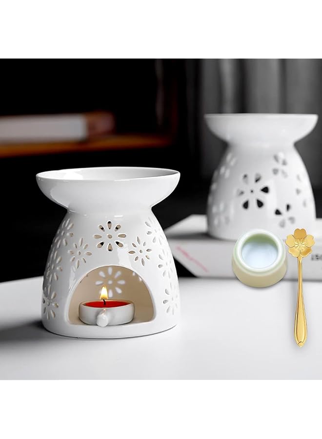 Ceramic Essential Oil Diffuser Essential Oil Burner Aroma Candle Diffuser Candle Warmer Plate Tea Light Candle Holder Candle Warmer Dish Set Of 3