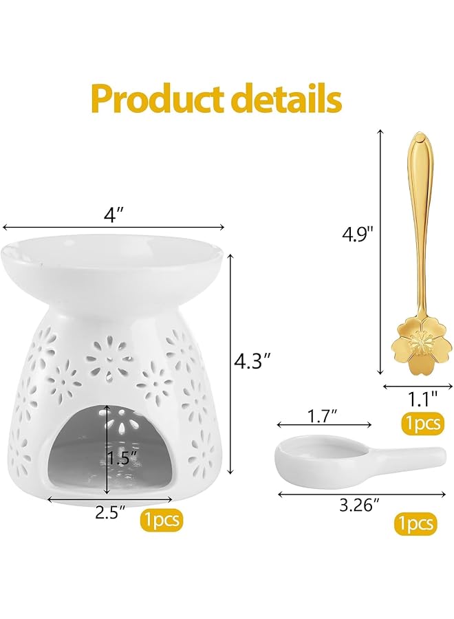 Ceramic Essential Oil Diffuser Essential Oil Burner Aroma Candle Diffuser Candle Warmer Plate Tea Light Candle Holder Candle Warmer Dish Set Of 3