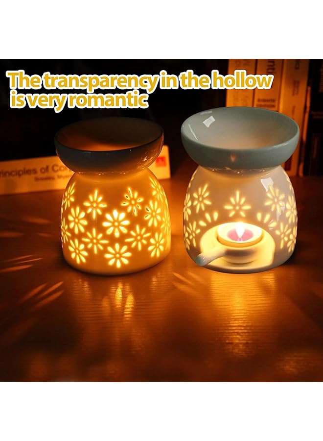 Ceramic Essential Oil Diffuser Essential Oil Burner Aroma Candle Diffuser Candle Warmer Plate Tea Light Candle Holder Candle Warmer Dish Set Of 3