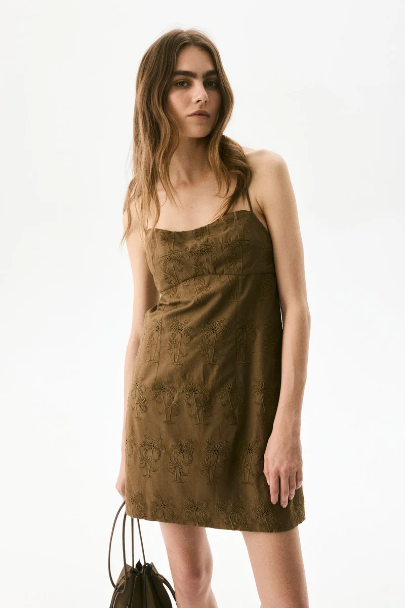 H&M Embroidered strappy dress