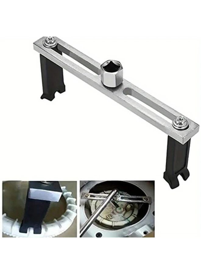 Universal Fuel Pump Lock Ring Spanner Adjustable Wrench Tool Curved Version - Image 1