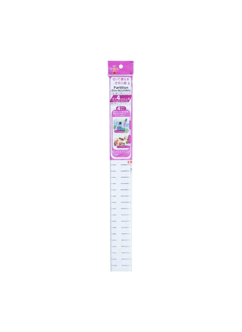 Generic Modular Drawer Divider Partition Organizer Small size drawer partition 4 pieces 4 * 40cm 