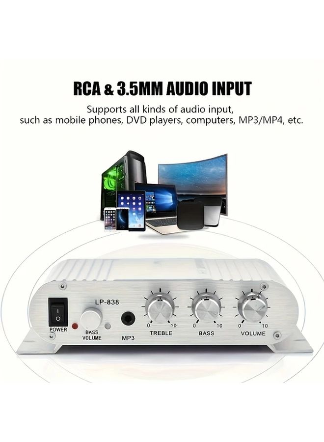 Black 600W 2.1 Channel Car Audio Amplifier Hifi Stereo Bass - Image 5