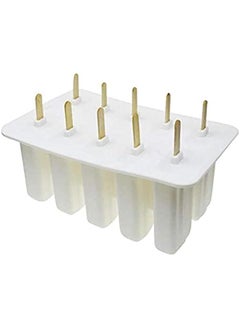 FYLX Silic Ice Cream Mould Poicle Mold Ice Tray Puck Poicle Frozen Mold Shape DIY Ice Cream Tools White  - Image 1