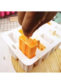 FYLX Silic Ice Cream Mould Poicle Mold Ice Tray Puck Poicle Frozen Mold Shape DIY Ice Cream Tools White  - Image 3
