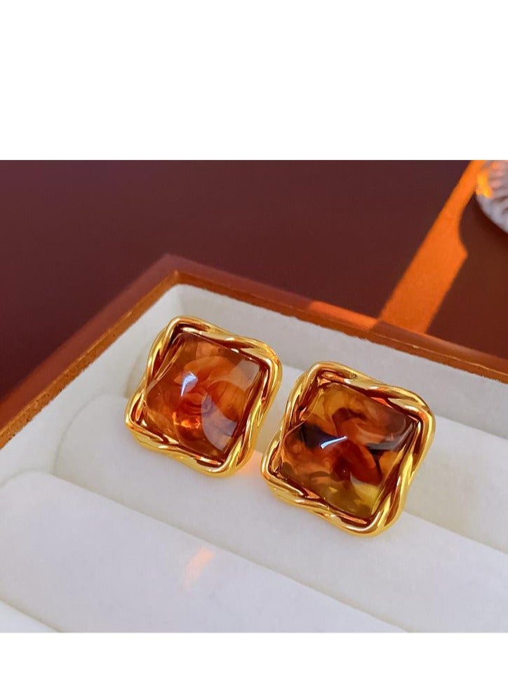 ضوء الفاخرة الفرنسية خمر جولة أقراط - Image 1