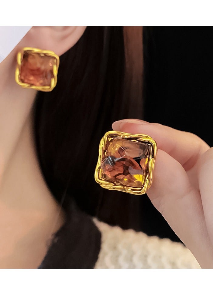 ضوء الفاخرة الفرنسية خمر جولة أقراط - Image 3