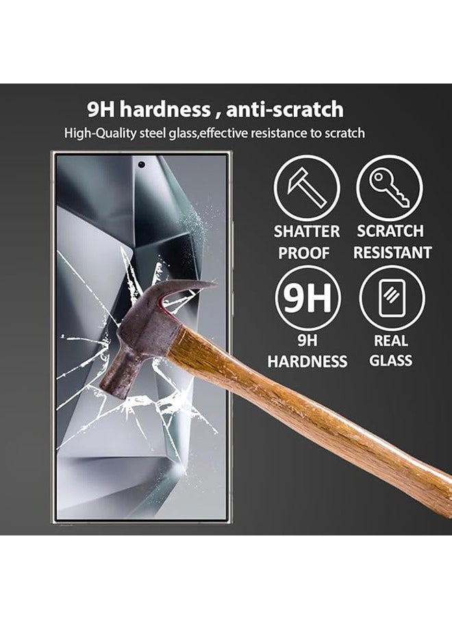 Samsung Galaxy S24 Ultra 5G Screen Protector, 9H Tempered Glass Screen Protector for Samsung Galaxy S24 Ultra 5G, Support Fingerprint Unlock, Case Friendly, Anti-Scratch Film  - Image 4