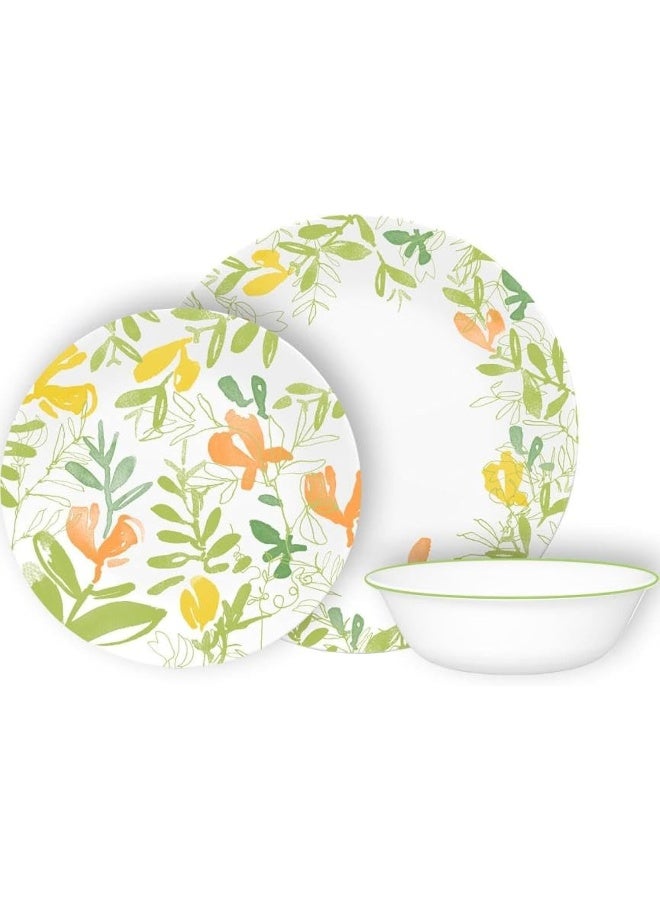 Corelle Contemporary Fruits Dinnerware Set White, 12-Piece - Image 1
