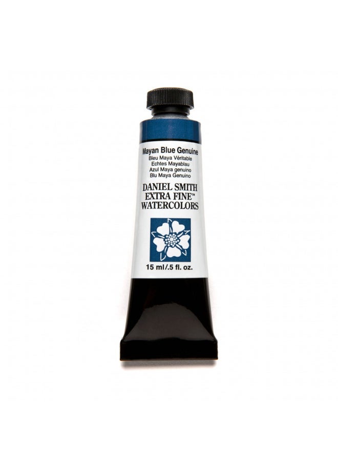 Daniel Smith Daniel Smith Extra Fine Watercolor Paint, 15ml Tube, Mayan Blue Genuine, 284600211, 0.5 Fl Oz (Pack of 1)  - Image 3