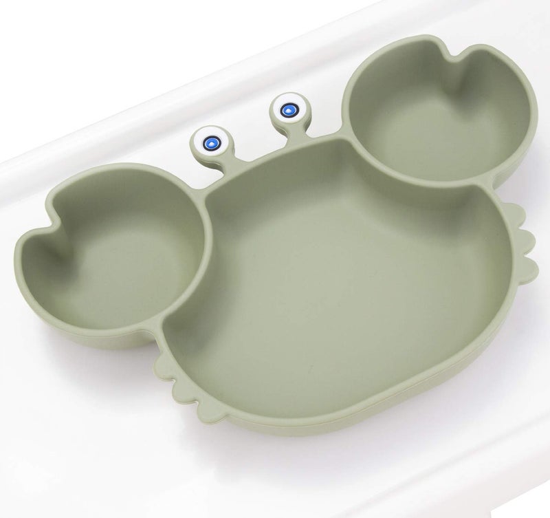 Linowos Silicone Suction Plate for Toddlers - Self Feeding Training Divided Plate Dish and Bowl for Baby and Toddler, Fits for Most Highchairs Trays, BPA Free Microwave Dishwasher Safe - Image 5