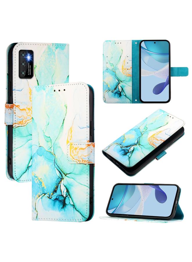 اس-توب جراب هاتف Cubot P50 PT003 المصنوع من الجلد القابل للطي بنمط رخامي - Image 1