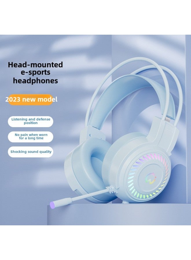 Computer Headset USB Headset E-sports Game Wired Headset Noise Reduction Microphone Desktop Notebook 7.1 Channel-Color: Single Usb Sound Card Version (7.1 Channel)  - Image 2
