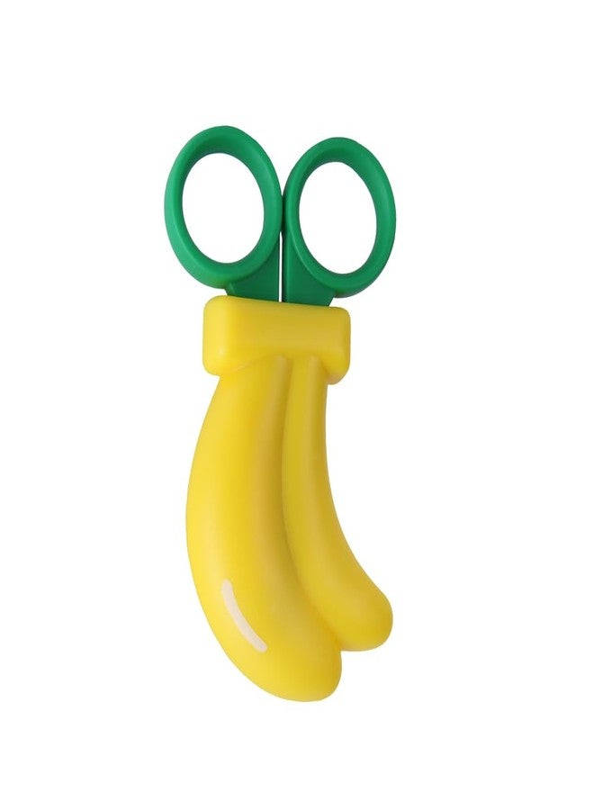 AKOAK 1 Count Paper Scissors, Creative Fruit Scissors and Refrigerator Magnets are the Home Decorations for Students/Children (Banana) - Image 1