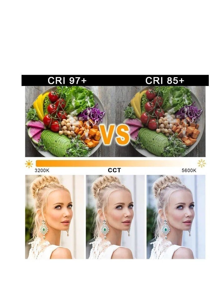 GVM Great Video Maker GVM S900D-2L Bi-Color LED Video Light Kit (2 Lights) with Stands & Barndoors, Adjustable 3200K–5600K, CRI 97+, Wireless App Control – Professional Studio Lighting for Photography & Video - Image 3