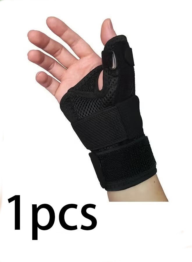 جبيرة للإبهام مع دعامة للمعصم - دعامة للإبهام لتخفيف آلام متلازمة النفق الرسغي أو التهاب الأوتار، للرجال والنساء، دعامة للمعصم تناسب كلتا اليدين اليمنى واليسرى. - Image 1