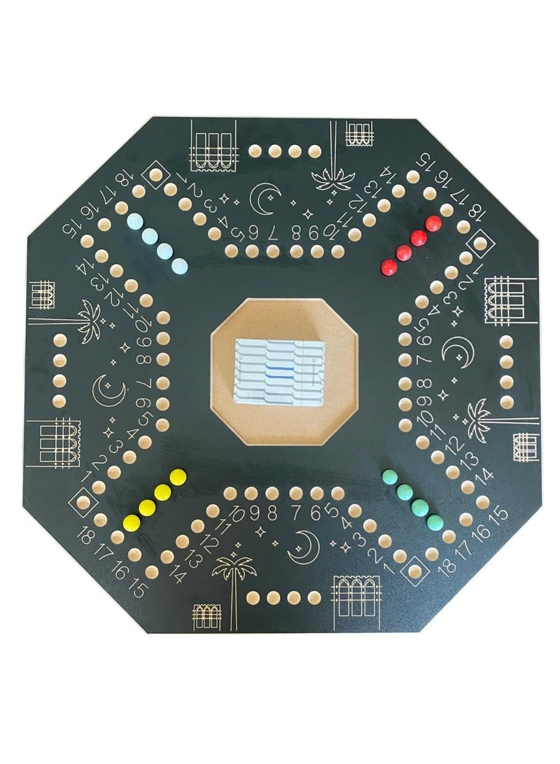 With Strong Carrying Case for Strategic Planning 5-7 Player Wooden  Board Game with Glass Balls and CardsWooden Toy 38×38cm - Image 1