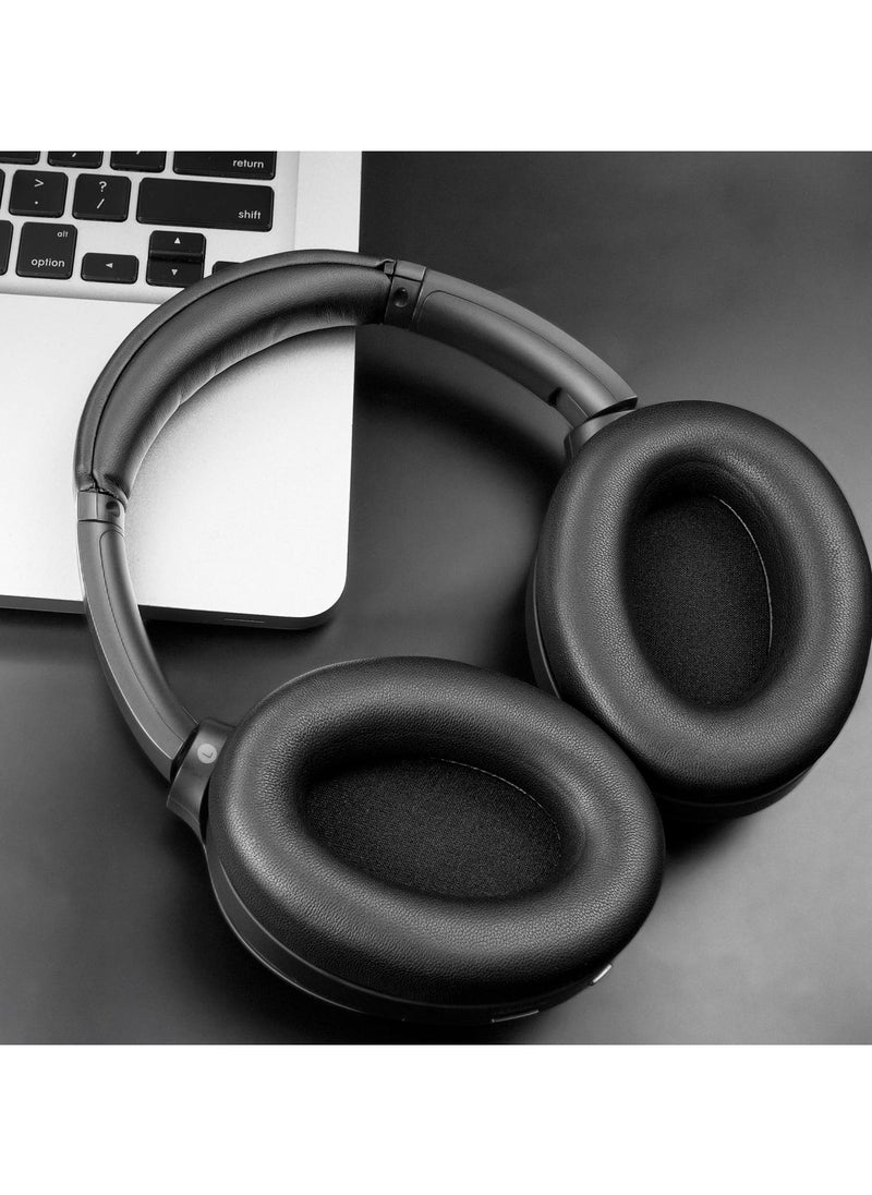 Generic - Earpads for Sony WH-1000XM3, A Pair of Replacement Ear Cushion Pads with Protein Leather and Memory Foam for Sony WH 1000XM3 Noise canceling Extra Thick Headset, Black - Image 1