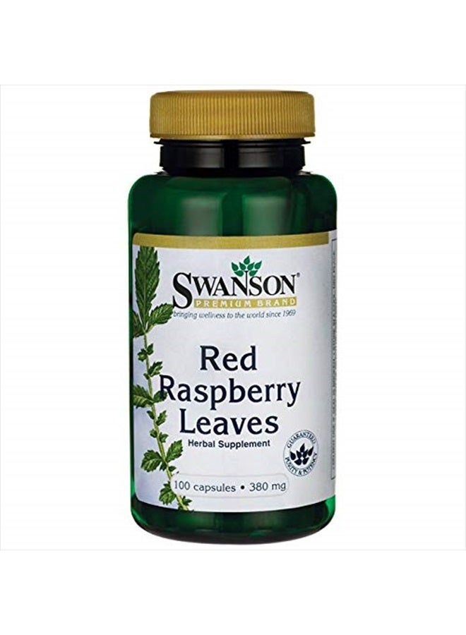 SWANSON Red Raspberry Leaves 380 Milligrams 100 Capsules - Image 2