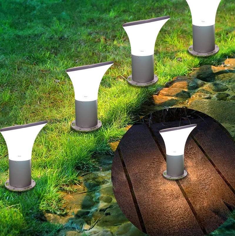 Lyse Decor Aluminium Gate Light for Outdoor Waterproof, Gate Light Lamp for Home Entrance, Pillar Light of Garden (Pack of 2) (Grey) - Image 2
