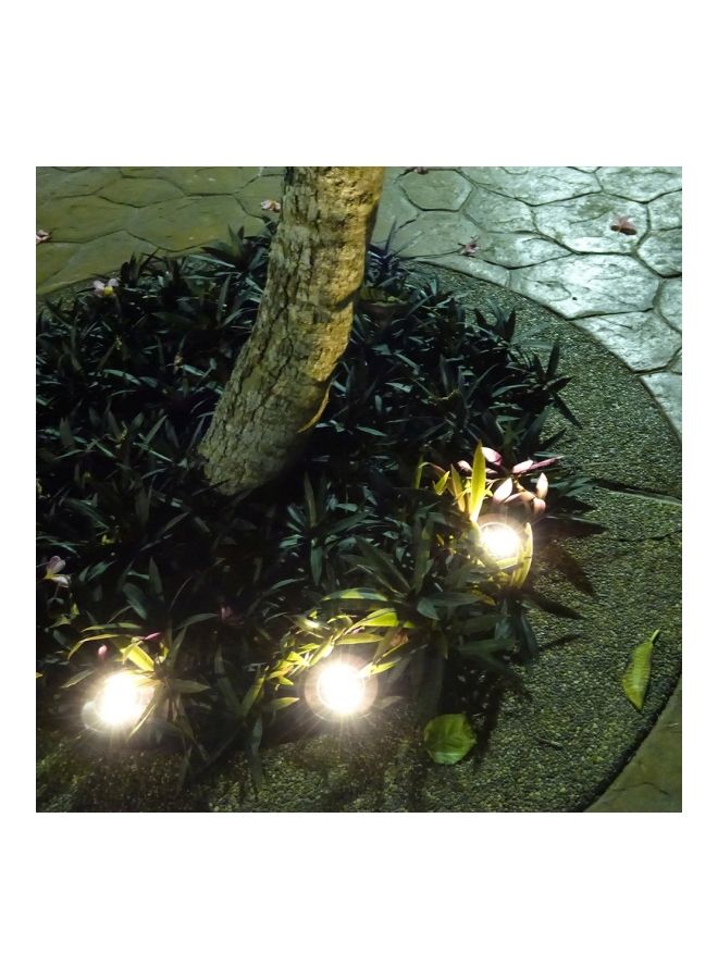 NIBEMINENT 4-Piece Waterproof LED Solar Patio Light Warm White 11.5x11.5x10.5centimeter - Image 5