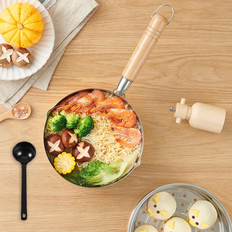 5 Pcs Black Melamine Long Handle Soup Spoons For Hot Pot Ramen And Asian Noodles - Image 5