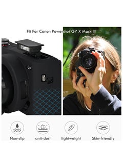 Generic The camera case for the Canon Powershot G7 X Mark III comes with a 2-piece set of screen protectors, and the full protection soft G7X III silicone case for the detachable lens cap protector is for t  - Image 3