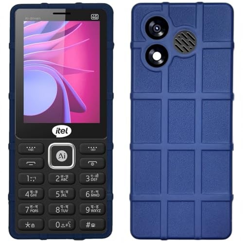 ZAOMA Premium Back Case TPU Cover Compatible for itel Super Guru 4G Max it9310 Keypad Mobile Feature Phone Rugged Case - Blue - Image 1