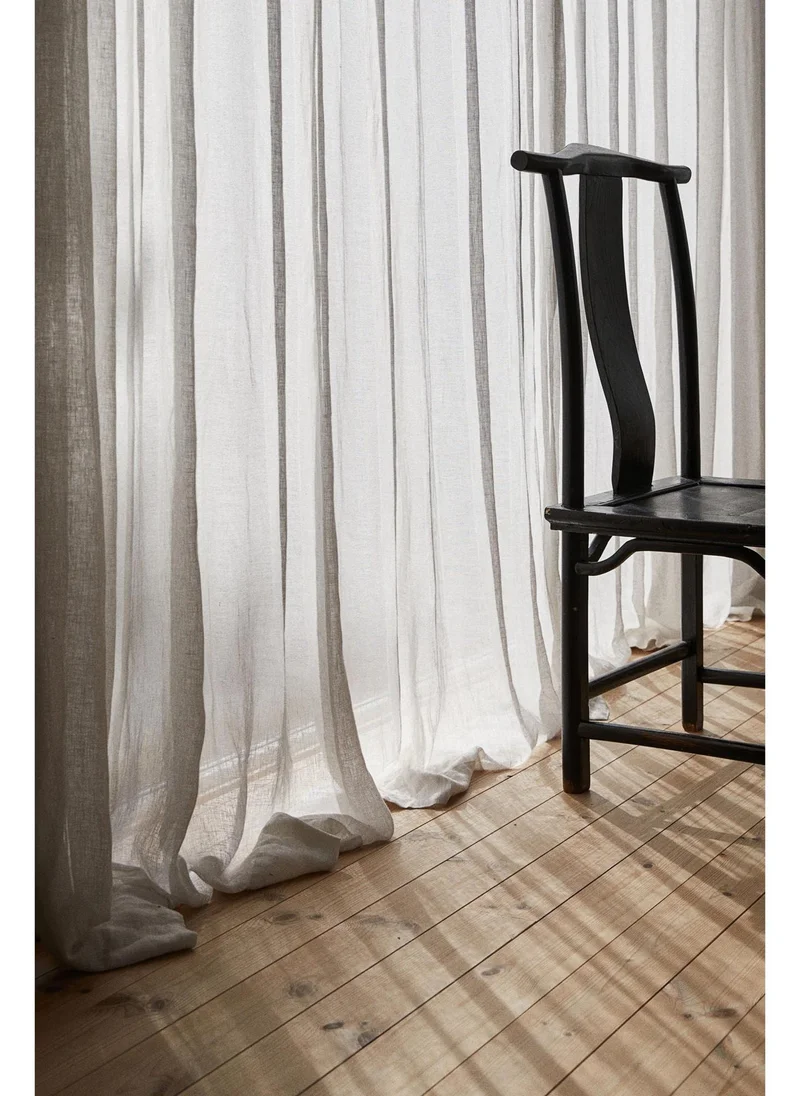 H&M 1-pack wide linen-blend curtain length