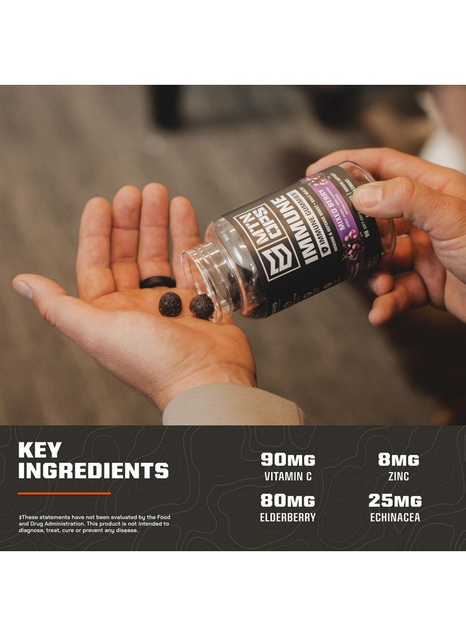 MTN OPS MTN OPS Immune Gummies Immune Support Supplement, 90 Gummies with Elderberry & Aronia Berry Immune Booster for Adults, Mixed Berry Flavor & Naturally Gluten Free  - Image 2