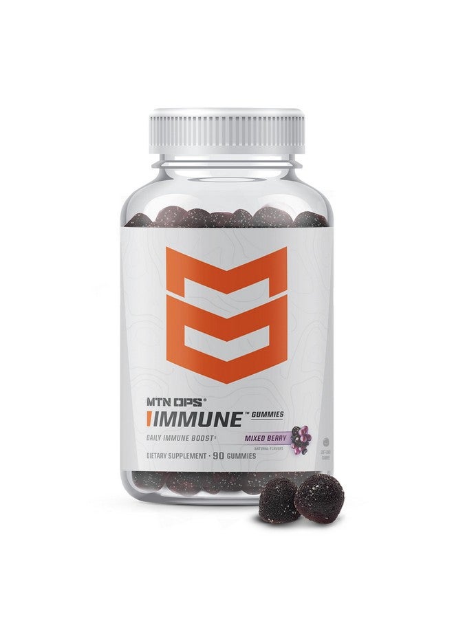 MTN OPS MTN OPS Immune Gummies Immune Support Supplement, 90 Gummies with Elderberry & Aronia Berry Immune Booster for Adults, Mixed Berry Flavor & Naturally Gluten Free  - Image 1