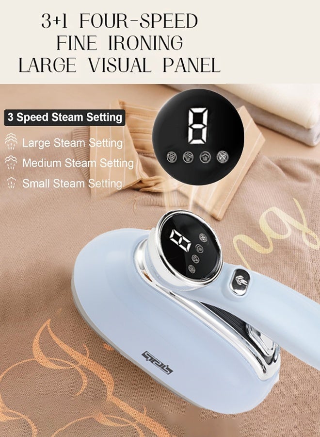 DSP 2-in-1 Steam Iron & Clothes Steamer,1200W Handheld Clothing Fabric Wrinkle Removal,4 Mode with LCD Display,25s Fast Heating 180° Swivel Handle,160 ML Water Tank,Garment Steamer for Clothes for Home Dorm Travel - Image 3