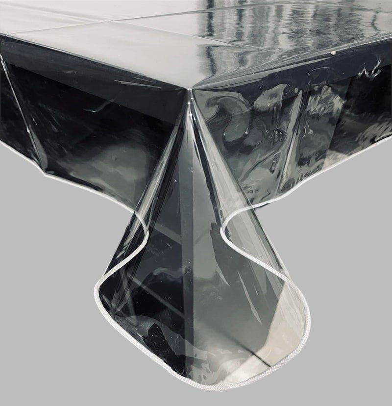 Homerz Premium Transparent Table Cover | Thick and Durable | Designer Borders (54x78 inch- 6 Seater, Smart Lace) - Image 4