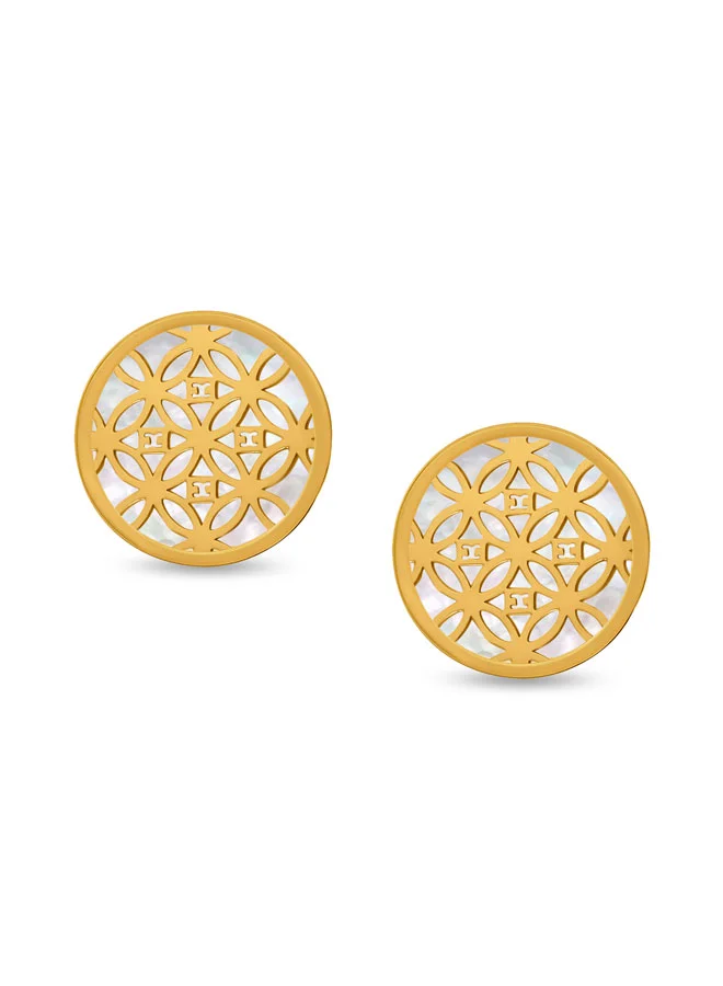 Escada Hind Gold Plated 316L Stainless Steel Stud Earrings for Women