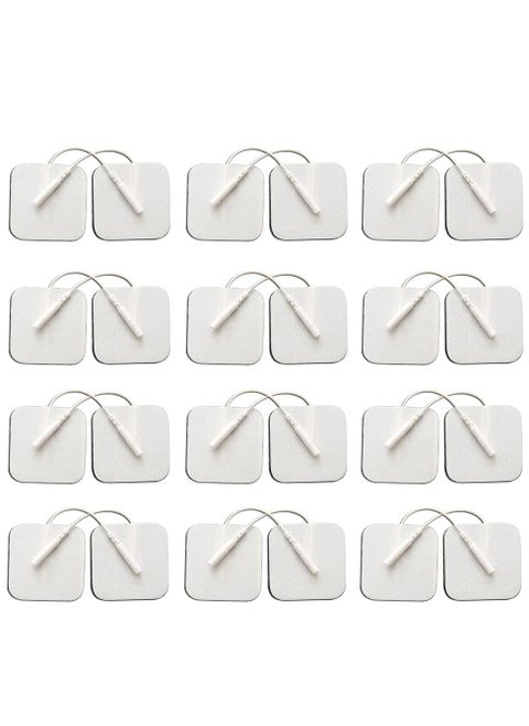 24PCS TENS Unit Replacement Pads Reusable Tens Pads Replacement Electrode Patches