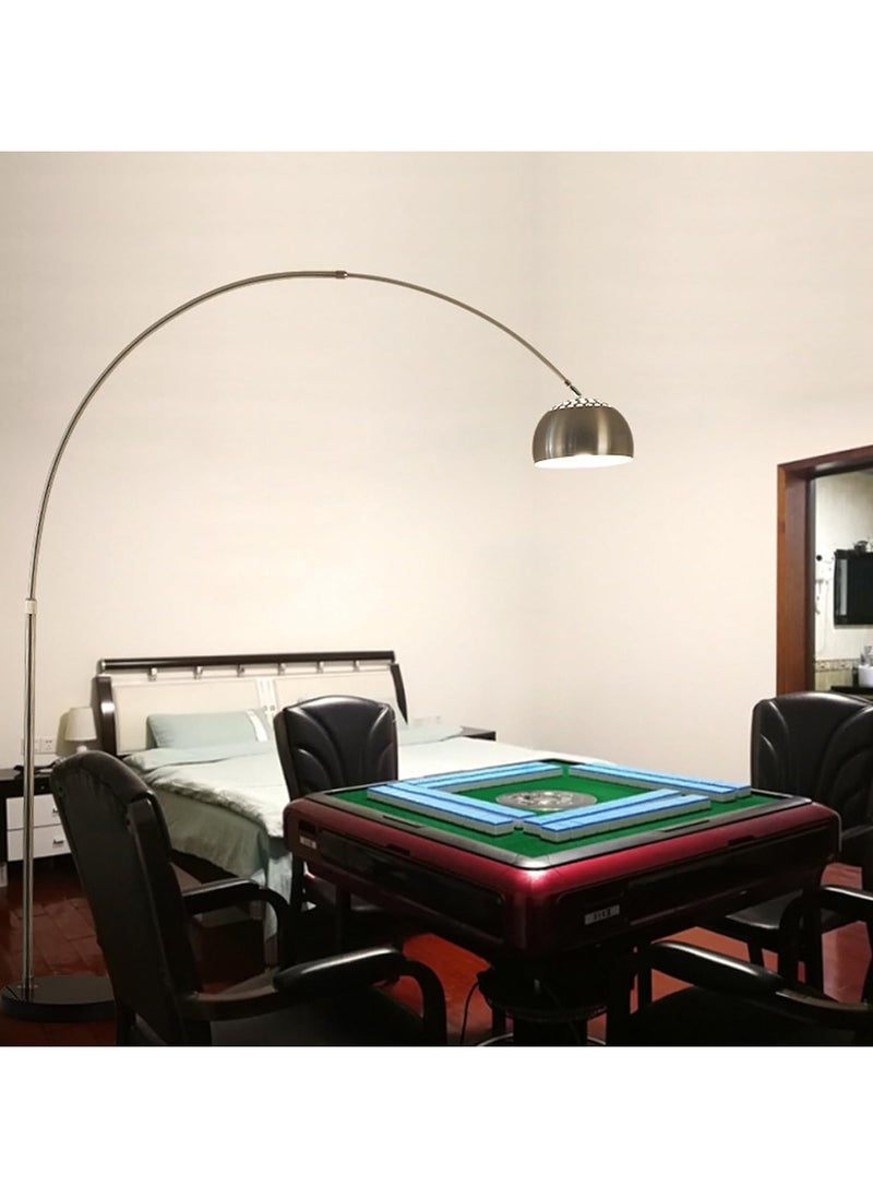 Jorunb - Contemporary Style Metal Arc Lamp With Marble Base,LED Floor Lamp,Height Adjustable 360° Rotation Lampshade Standing Reading Lamp,Tall Pole Light with Remote Control for Living Room,Bed Room,Office - Image 1