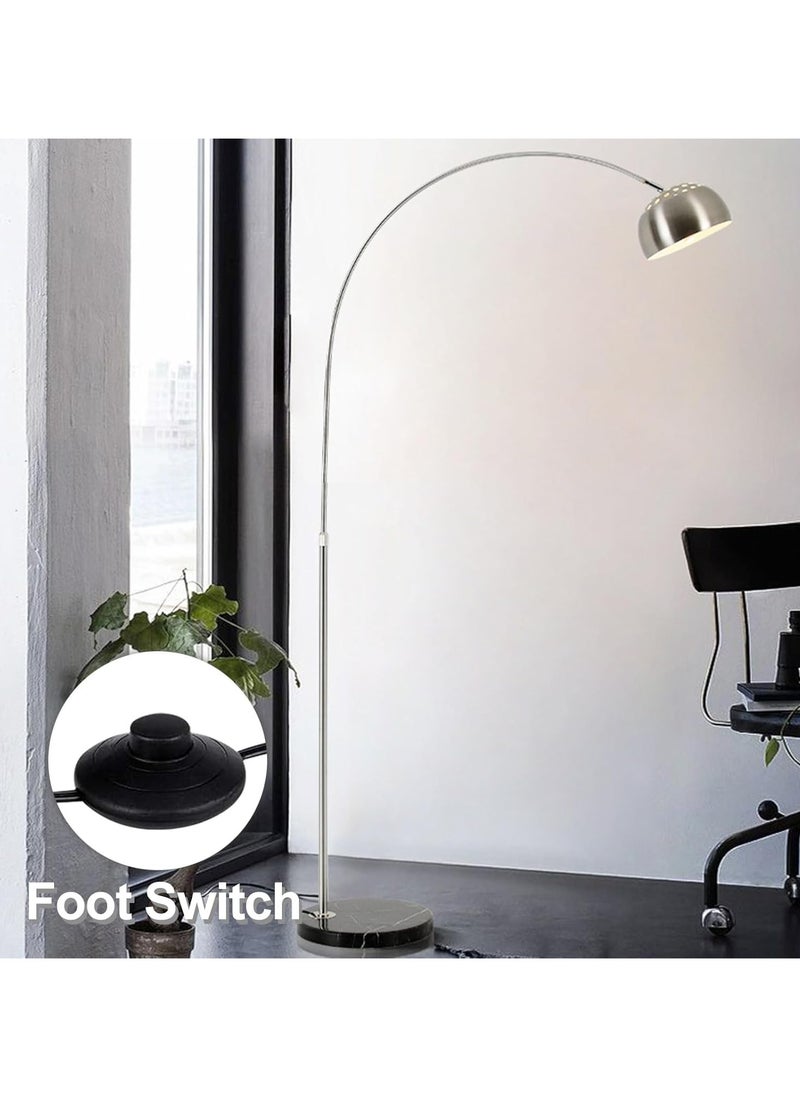 Jorunb - Contemporary Style Metal Arc Lamp With Marble Base,LED Floor Lamp,Height Adjustable 360° Rotation Lampshade Standing Reading Lamp,Tall Pole Light with Remote Control for Living Room,Bed Room,Office - Image 1