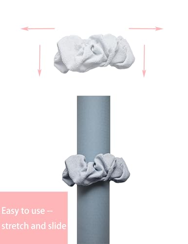 Mirmire Yoga Mat Scrunchie - Holds Your Yoga Mat in Style - Soft & Luxurious Fabric - Fits All Standard Yoga Mats Light Blue - Image 2