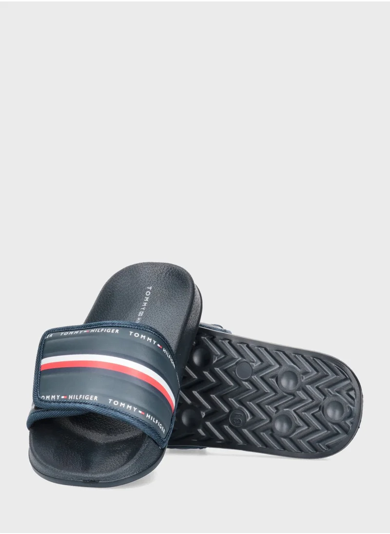 TOMMY HILFIGER Kids Slip On Slides