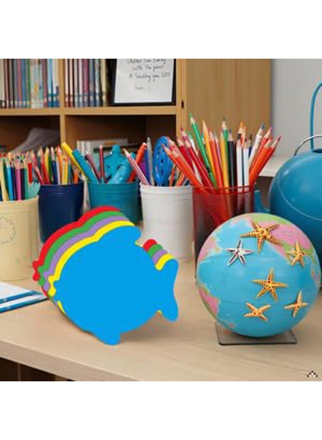 SHAPES ETC. 5.5” Fish Assorted Color Creative Cut-Outs, 31 Cut-Outs in a Pack for Spring, Summer, Learning Games Classroom Kids' School Craft Projects - Image 5