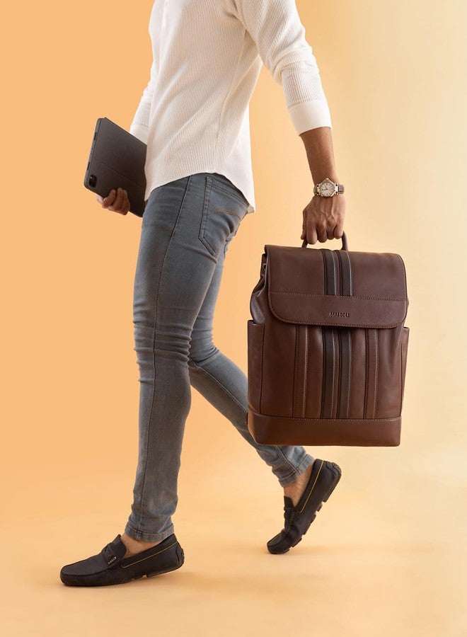MAI SOLI Alpha Genuine Leather Brown Large Backpack - Image 5
