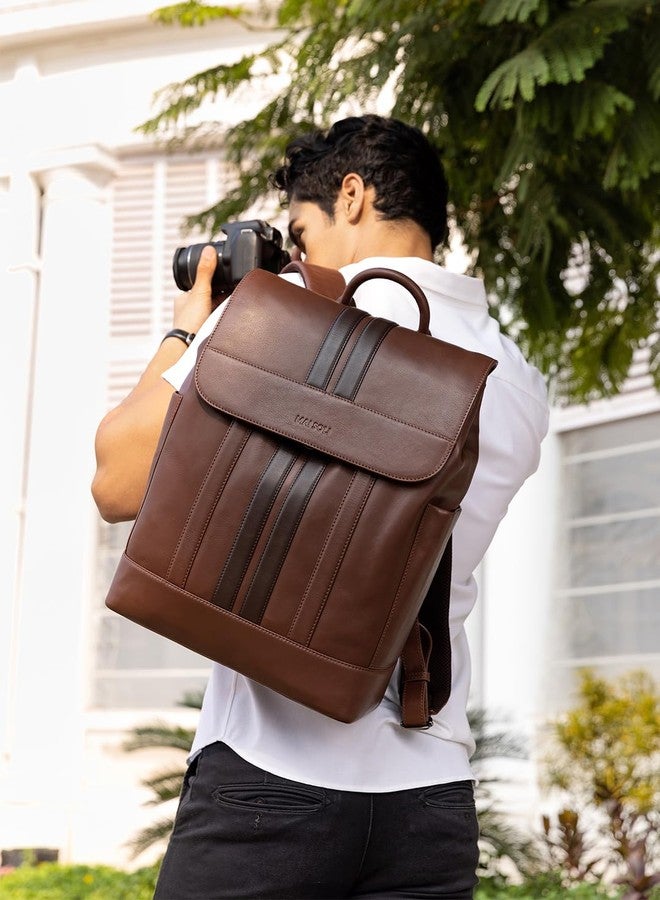MAI SOLI Alpha Genuine Leather Brown Large Backpack - Image 2