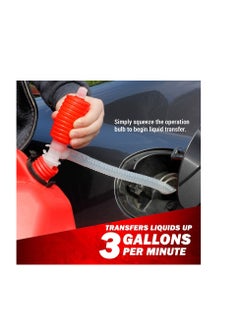 SYOSI Liquid Fuel Transfer Siphon Pump Large Squeezing Syphon for Lawn Mowers Manual Pumping Petrol, Water and more!  - Image 3