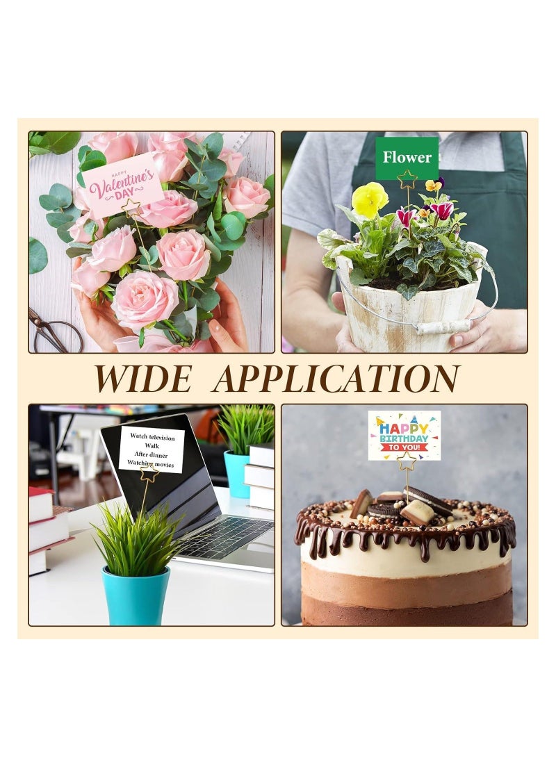 Metal Floral Place Card Holder, 12inch Inch Table Number Holders Flower Pick Clips for Floral Arrangement, Wire Floral Picks Metal Floral Place Card Holder Photo Memo Holder Pick, 50 Pieces  - Image 5