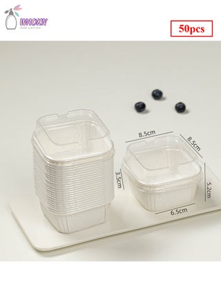 50-Piece Disposable Square Paper Cups With LIDS Cupcake Special Cake Box Packaging Box Baking Pans with Clear Lid White Paper Square Cupcake Cups Mousse Cake Liner Disposable Container For Oven - pzsku/Z9E88A4160D245F653CC5Z/45/_/1720831595/1b106525-c392-4c31-8e87-c5f39418c1e3