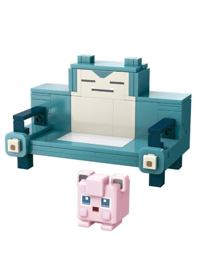 Qman Qman Pokemon Quest-Play Series Snorlax Carbine Bench 73014-2 