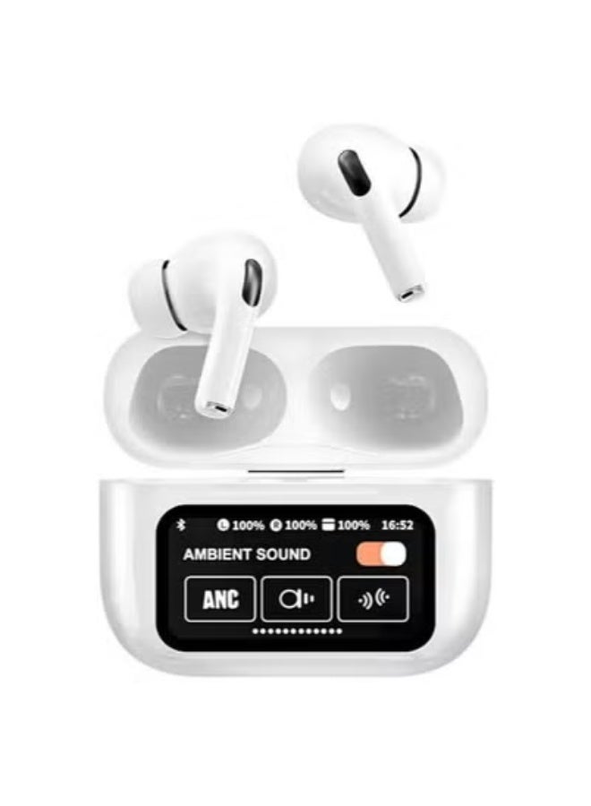 Truly Wireless Earbuds with Built-in LCD Touchscreen – Advanced ANC & ENC Noise Cancellation – Touch Control for Music and Calls – Integrated Camera Control – High-Fidelity Sound, Long Battery Life, Comfortable Fit – Perfect for Daily Use and Workouts - Image 1
