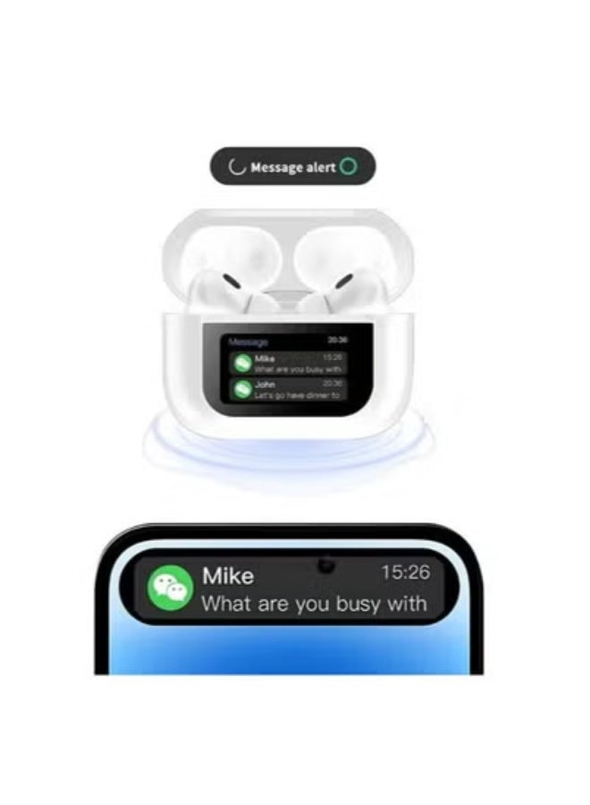 Truly Wireless Earbuds with Built-in LCD Touchscreen – Advanced ANC & ENC Noise Cancellation – Touch Control for Music and Calls – Integrated Camera Control – High-Fidelity Sound, Long Battery Life, Comfortable Fit – Perfect for Daily Use and Workouts - Image 2