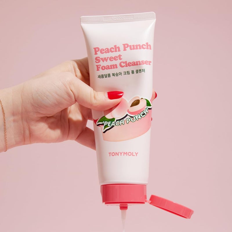 TONYMOLY Peach Punch Sweet Foam Cleanser, 5 Fl Oz - Image 2